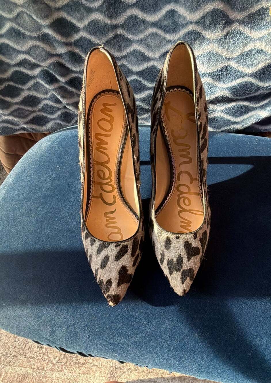 Sam Edelman Hazel Pointed Toe Pump Leopard Calf Hair